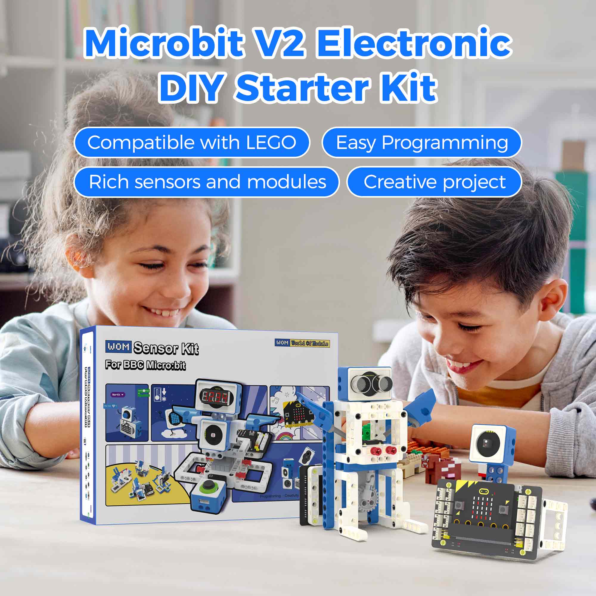 Diy Electronics Projects For Kids - Zestaw inteligentnego robota samochodowego BBC Microbit