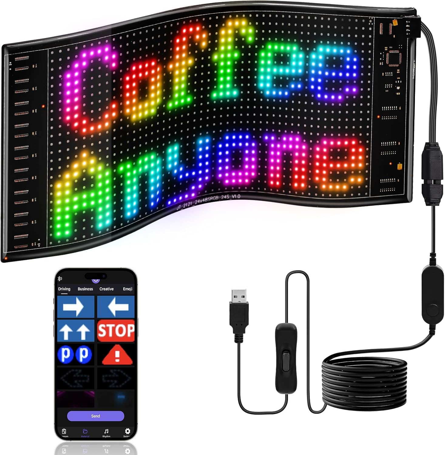 Diy Electric Car - Panel LED DIY Matrix Pixel, wyświetlacz
