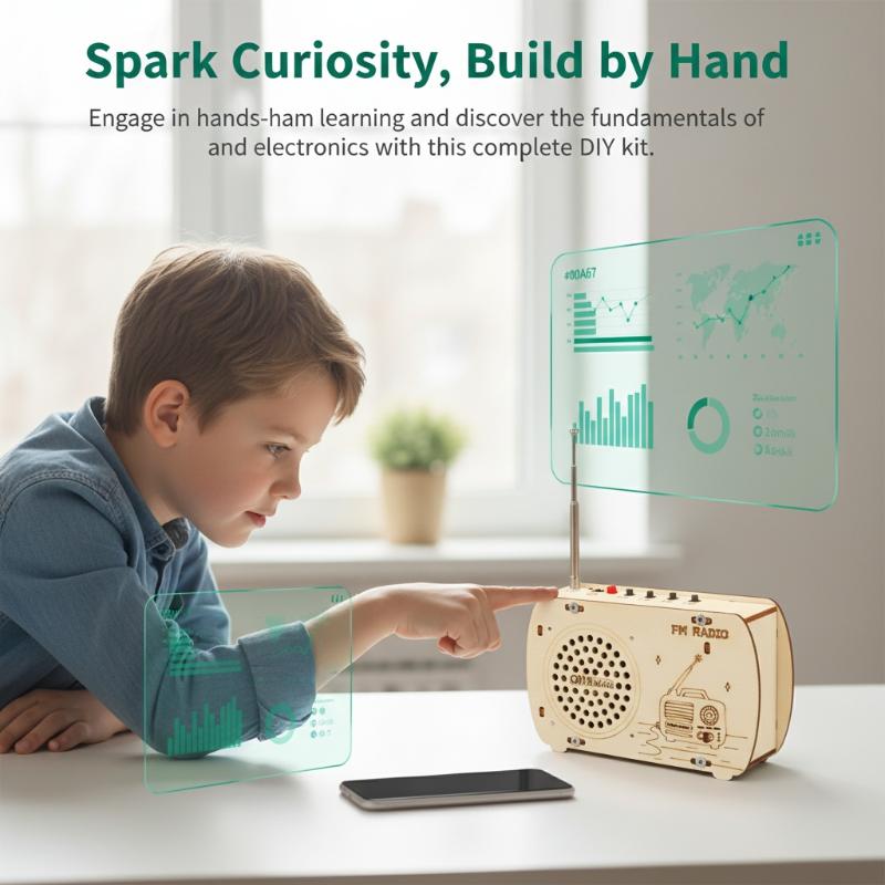 Zestaw DIY Drewniane Radio FM  – Diy Electronics Projects For Kids recenzja i cena