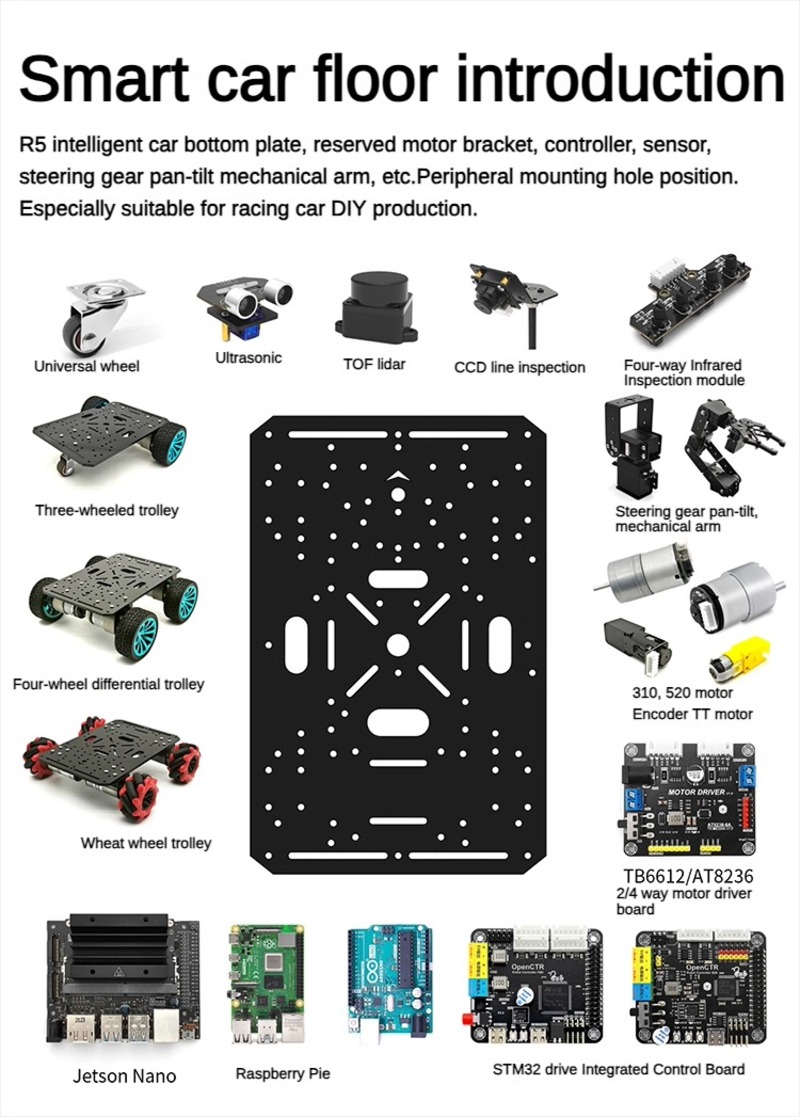 Podwozie robota 4WD z silnikie – Diy Electric Car recenzja i cena